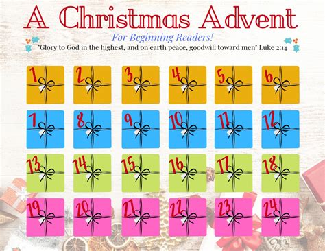 advent calendar 2022 printable.